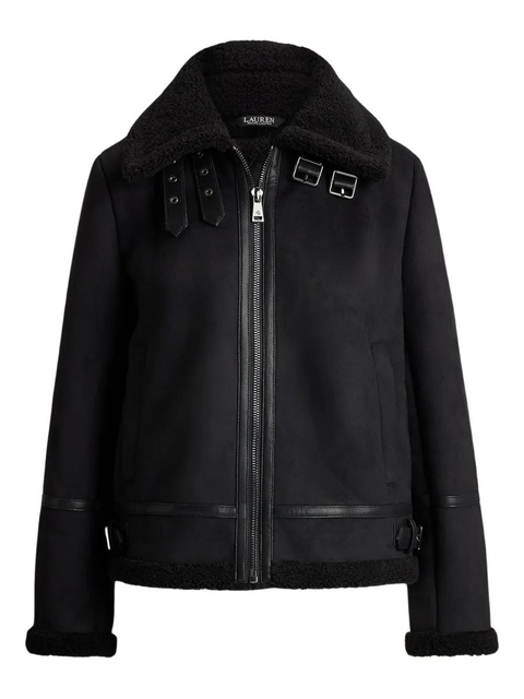 Lauren Ralph Lauren shearling zip-up jacket - Black - zdjęcie produktu nr 1