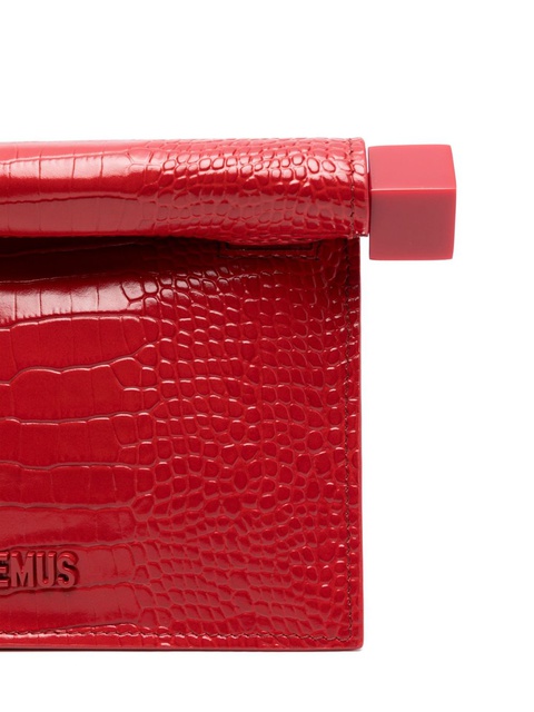 Jacquemus The small Rond Carré clutch - Red - zdjęcie produktu nr 2