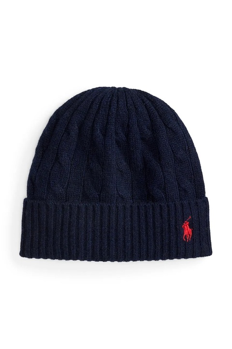 Polo Ralph Lauren czapka wełniana kolor granatowy 455981442 - zdjęcie produktu nr 1