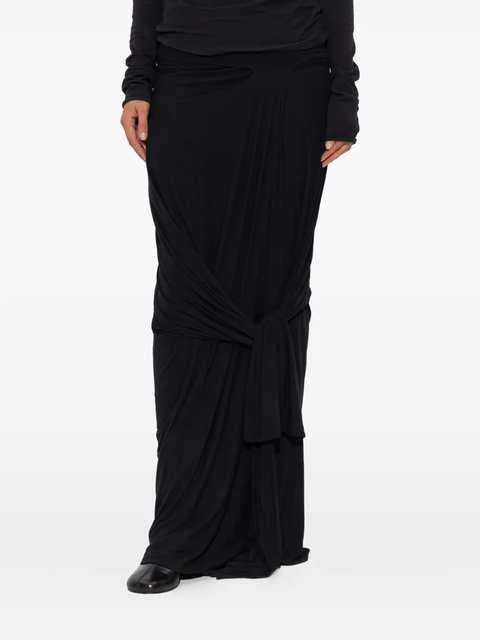 ENTIRE STUDIOS draped knot-detail skirt - Black - zdjęcie produktu nr 2