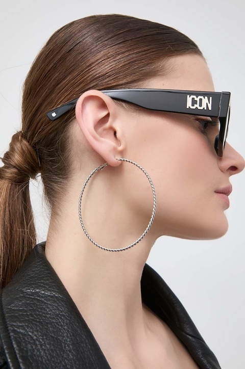DSQUARED2 okulary przeciwsłoneczne damskie kolor czarny ICON 0017/S - zdjęcie produktu nr 2