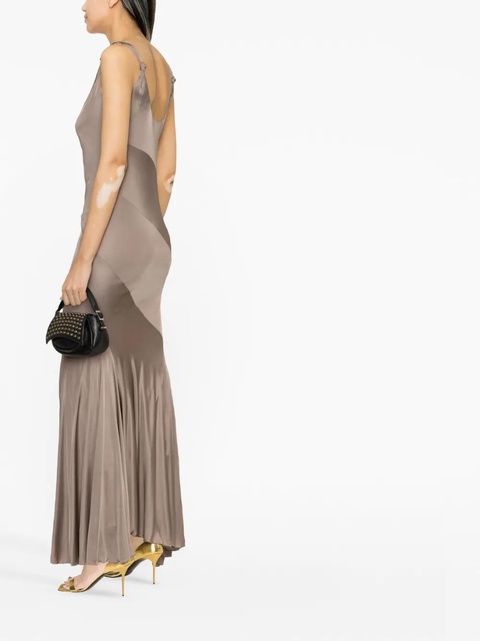 Blumarine asymmetric-design pleated maxi dress - Neutrals - zdjęcie produktu nr 2