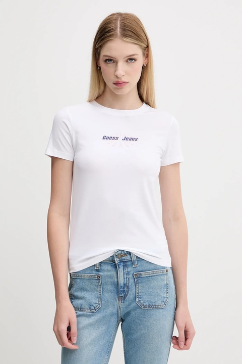 Guess Jeans t-shirt damski kolor biały W5YI04 J1314 - zdjęcie produktu nr 1