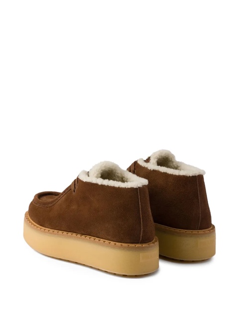 Prada suede platform boots - Brown - zdjęcie produktu nr 2