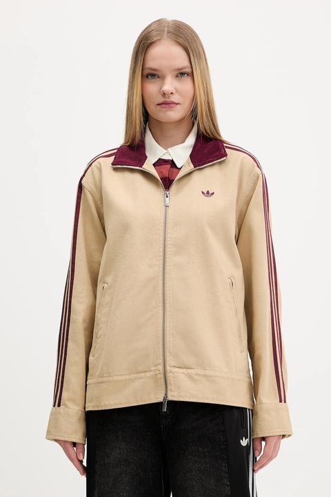 adidas Originals kurtka bawełniana kolor beżowy przejściowa KF2312 - zdjęcie produktu nr 1