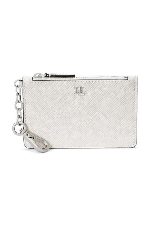 Lauren Ralph Lauren portfel skórzany damski kolor biały 432966789 - zdjęcie produktu nr 1