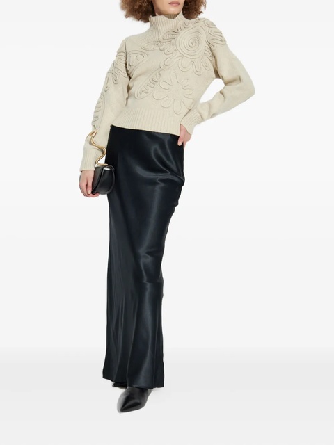 Cult Gaia floral-applique mock-neck sweater - Neutrals - zdjęcie produktu nr 2