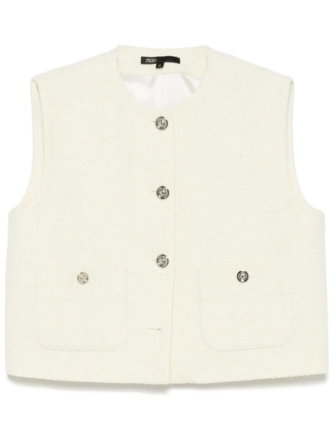 Maje tweed vest - Yellow - zdjęcie produktu nr 1