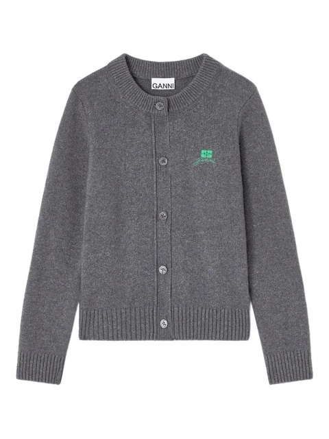 GANNI round-neck cardigan - Grey - zdjęcie produktu nr 1