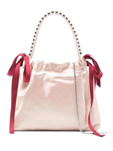 Jimmy Choo drawstring crystal-embellisment top-handle mini bag - Pink - zdjęcie produktu nr 1