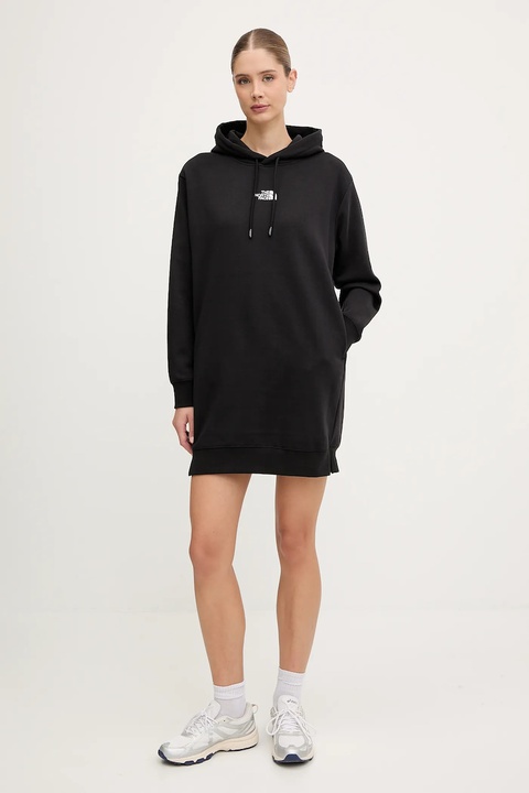 The North Face sukienka Essential Relaxed kolor czarny mini oversize NF0A8EEEJK31 - zdjęcie produktu nr 2