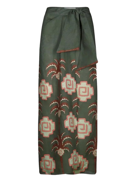 Johanna Ortiz Amazon Echoes skirt - Green - zdjęcie produktu nr 2