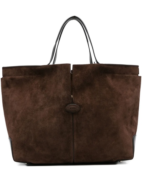 Tod's medium suede tote bag - Brown - zdjęcie produktu nr 1