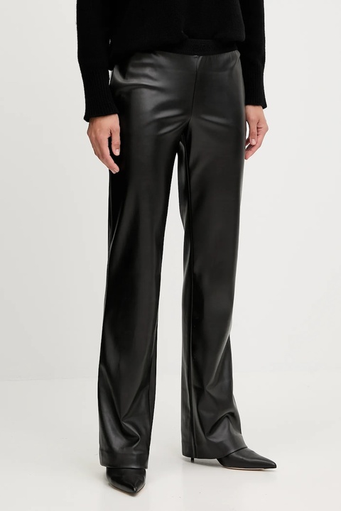 Ermanno Scervino spodnie damskie kolor czarny proste medium waist 57TP037E5B - zdjęcie produktu nr 1