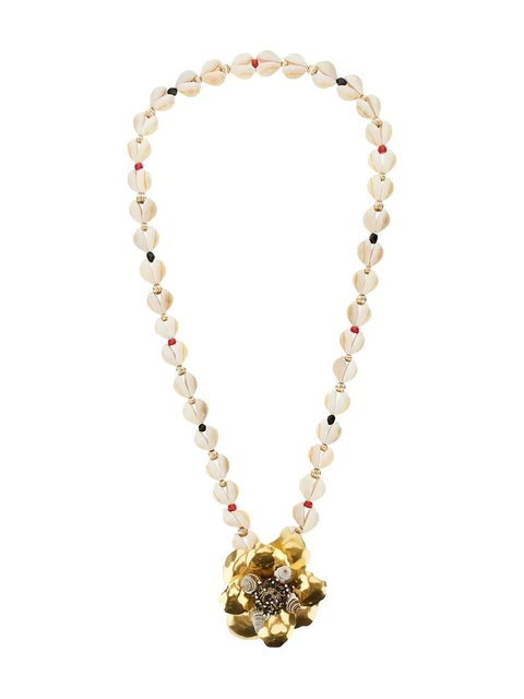 Valentino Garavani Jardin Aquatique shell metal necklace - Gold - zdjęcie produktu nr 1