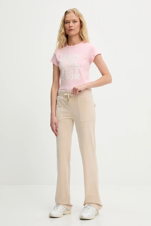 Juicy Couture t-shirt JUICY GIRL NEXT DOOR HILTON T-SHIRT damski kolor różowy JCNCT225457 - zdjęcie produktu nr 2