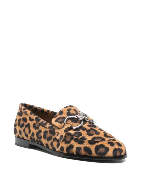 Casadei leopard print hardware loafers - Brown - zdjęcie produktu nr 1