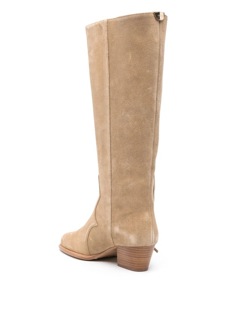 Maje 45mm fringed suede boots - Neutrals - zdjęcie produktu nr 2