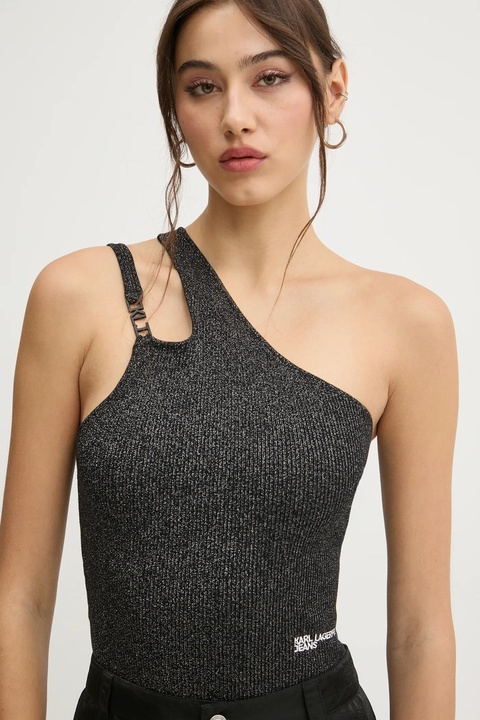 Karl Lagerfeld Jeans top damskie kolor czarny odkryte plecy A1W18028 - zdjęcie produktu nr 2