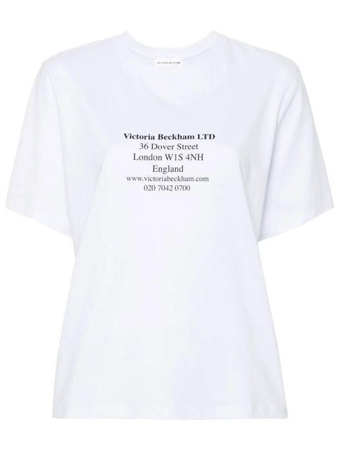 Victoria Beckham address-print cotton T-shirt - White - zdjęcie produktu nr 1