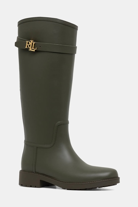 Lauren Ralph Lauren kalosze Portiah damskie kolor zielony 802980678003 - zdjęcie produktu nr 1