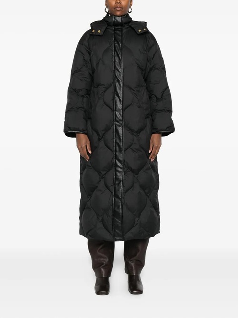 PINKO quilted leather-insert coat - Black - zdjęcie produktu nr 2