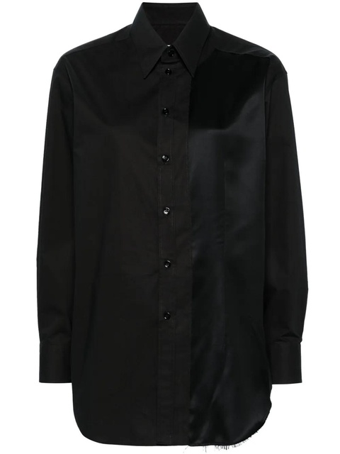 MM6 Maison Margiela panelled cotton shirt - Black - zdjęcie produktu nr 1