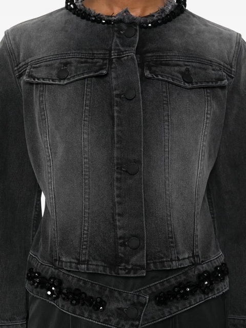 Simone Rocha distressed beaded jacket - Black - zdjęcie produktu nr 2