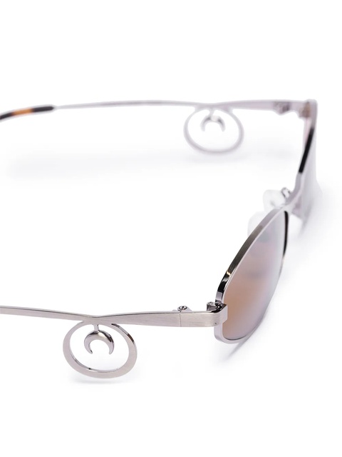 Marine Serre x Vuarnet Swirl oval-frame sunglasses - Brown - zdjęcie produktu nr 2