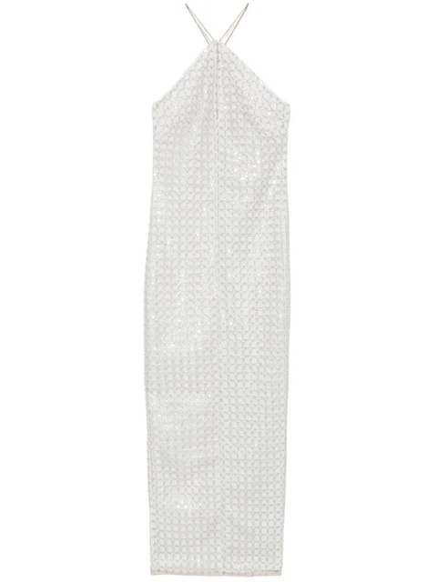 ROTATE BIRGER CHRISTENSEN beaded maxi dress - Neutrals - zdjęcie produktu nr 1