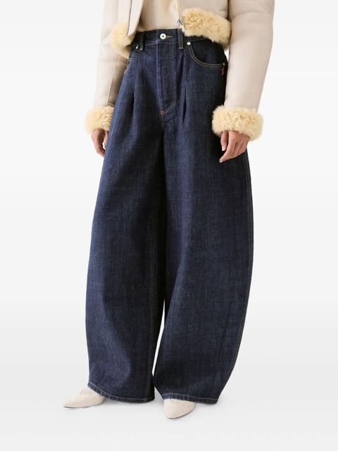 Jacquemus Le De-Nîmes Ovalo pleated jeans - Blue - zdjęcie produktu nr 2