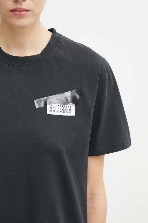 MM6 Maison Margiela t-shirt bawełniany damski kolor czarny S62GD0210.M20115.900 - zdjęcie produktu nr 2