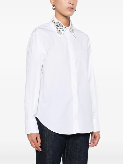 Alexander McQueen embellished-collar shirt - White - zdjęcie produktu nr 2