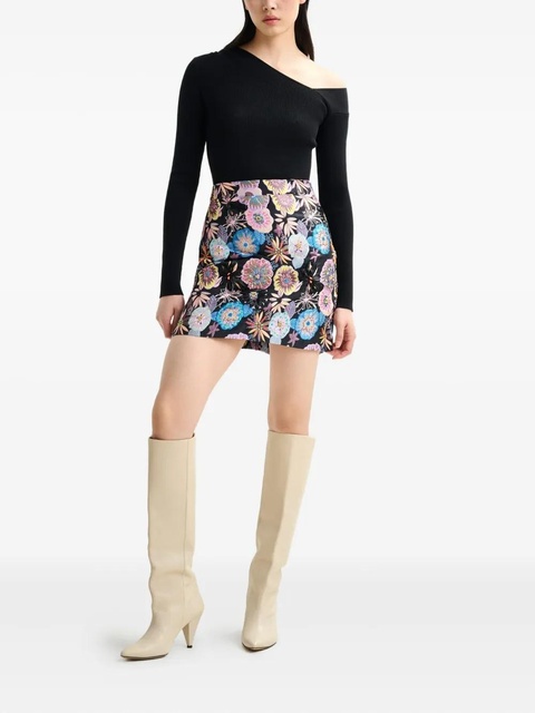 Essentiel Antwerp Iorgeous floral sequin mini skirt - Black - zdjęcie produktu nr 2