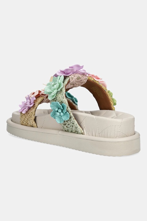 Kurt Geiger London klapki Orson Flower damskie kolor beżowy na platformie 4353969609 - zdjęcie produktu nr 2