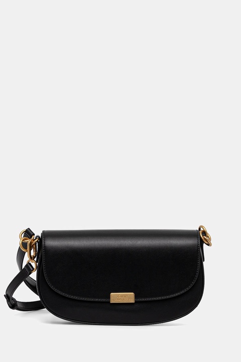 Tommy Hilfiger torebka skórzana kolor czarny AW0AW18204 - zdjęcie produktu nr 1