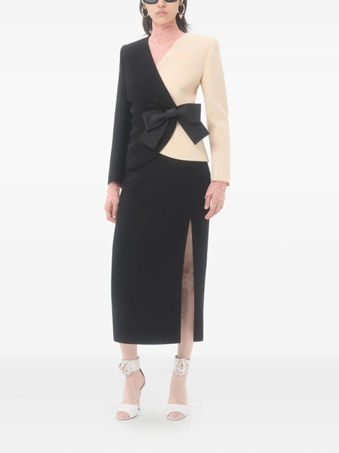 Valentino Garavani bow-embellishment blazer - Black - zdjęcie produktu nr 2