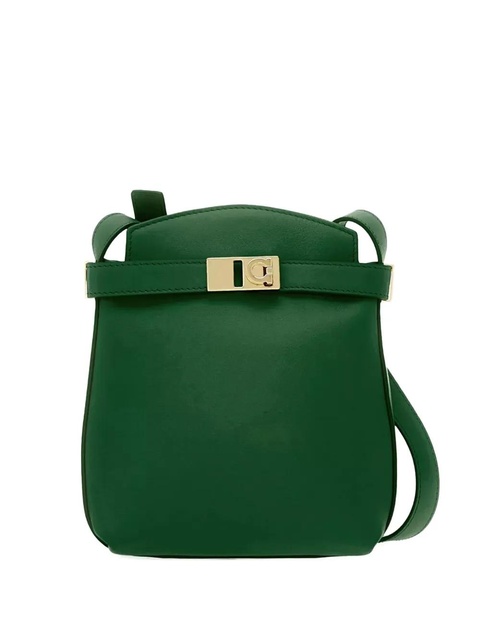 Ferragamo Gancini-buckle cross body bag - Green - zdjęcie produktu nr 1