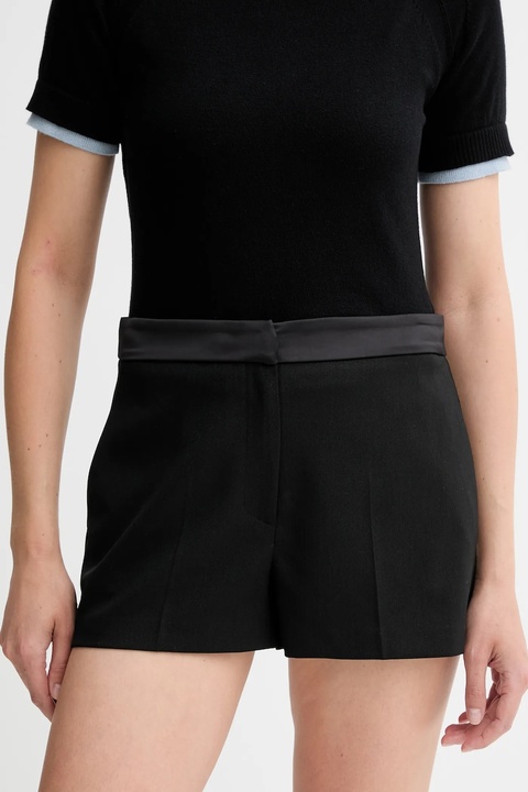 Twinset szorty z wełną damskie kolor czarny gładkie high waist 252TT2125 - zdjęcie produktu nr 1