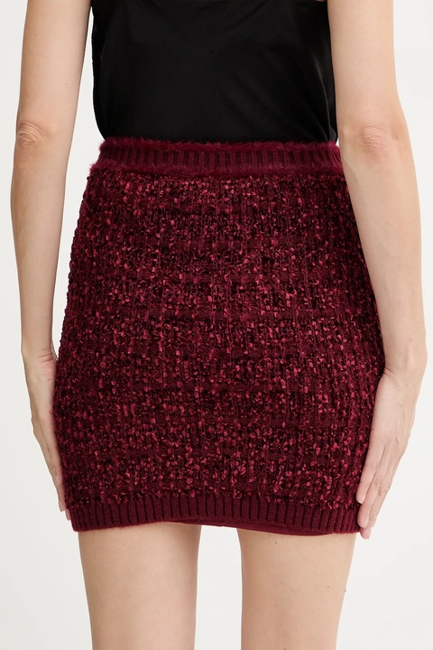 Guess spódnica AOMORI kolor bordowy mini ołówkowa W5BD1X Z4090 - zdjęcie produktu nr 2