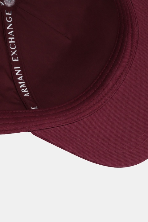 Armani Exchange czapka z daszkiem bawełniana kolor bordowy XW001486 AF19099 - zdjęcie produktu nr 2