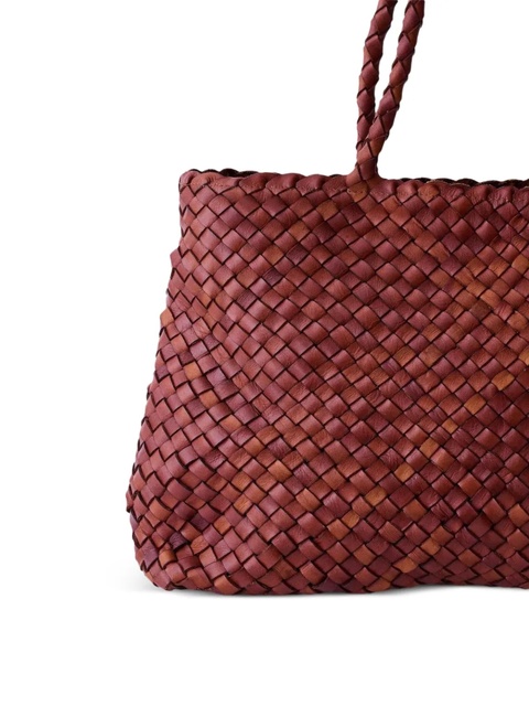 DRAGON DIFFUSION Vintage Mesh braided leather tote bag - Red - zdjęcie produktu nr 2