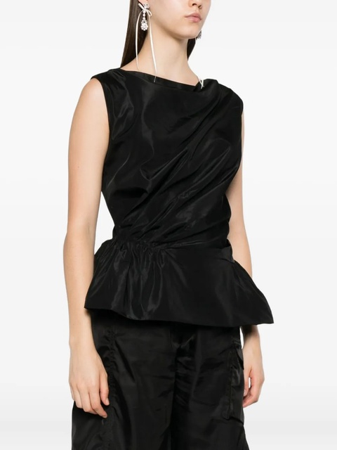 Simone Rocha draped peplum top - Black - zdjęcie produktu nr 2