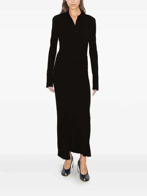 Tory Burch collared draped shirtdress - Black - zdjęcie produktu nr 1