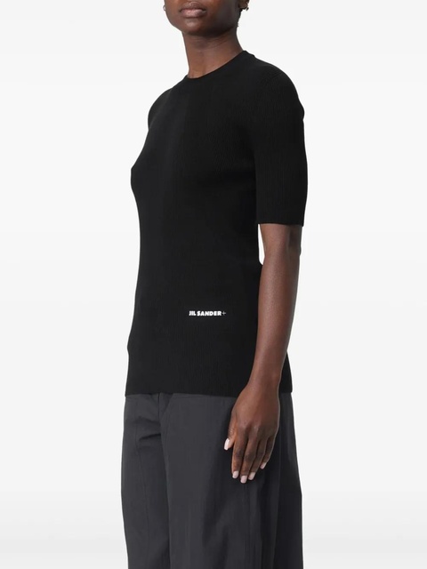 Jil Sander ribbed short-sleeve T-shirt - Black - zdjęcie produktu nr 2