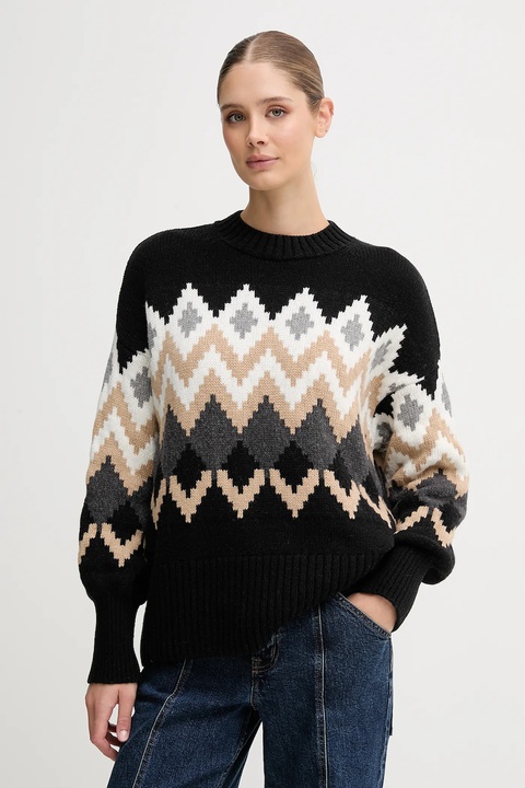 Barbour sweter z wełną CECELIA damski kolor czarny LKN1676 - zdjęcie produktu nr 1