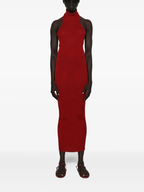 Magda Butrym ribbed halter-neck midi dress - Red - zdjęcie produktu nr 2