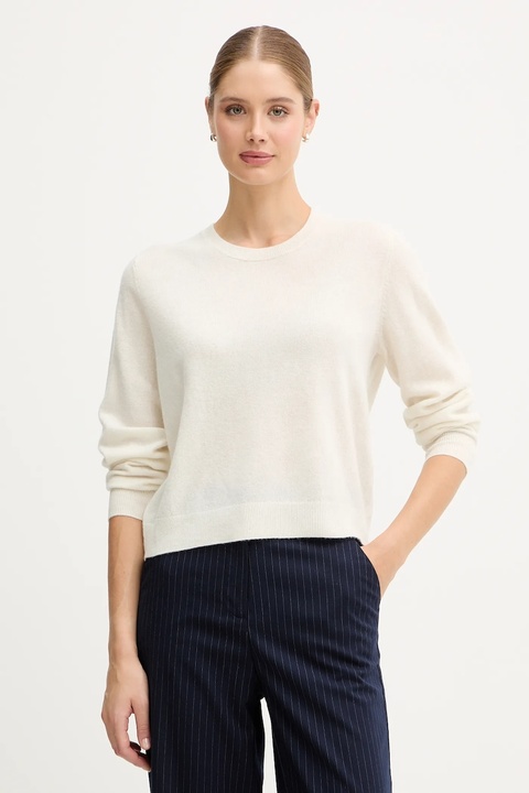 United Colors of Benetton sweter wełniany damski kolor beżowy 1002D10BG - zdjęcie produktu nr 1