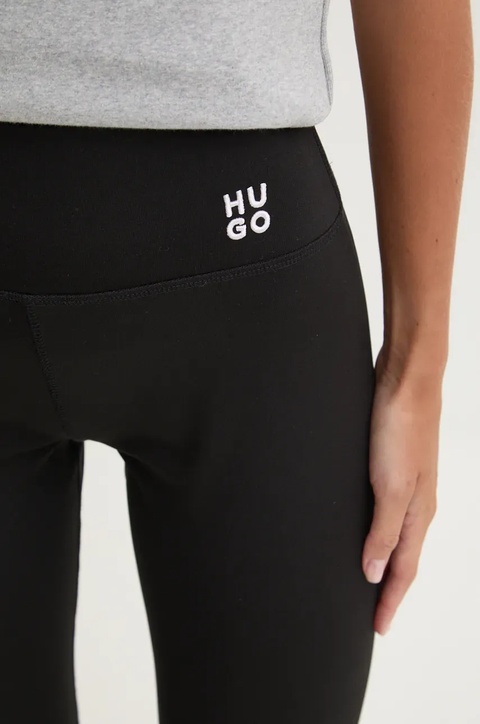 HUGO legginsy damskie kolor czarny gładkie 50528445 - zdjęcie produktu nr 2