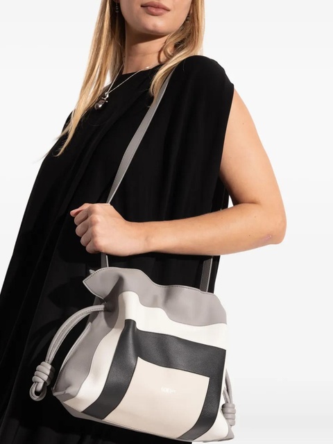 LOEWE medium Flamenco knot-detail panelled shoulder bag - Grey - zdjęcie produktu nr 1
